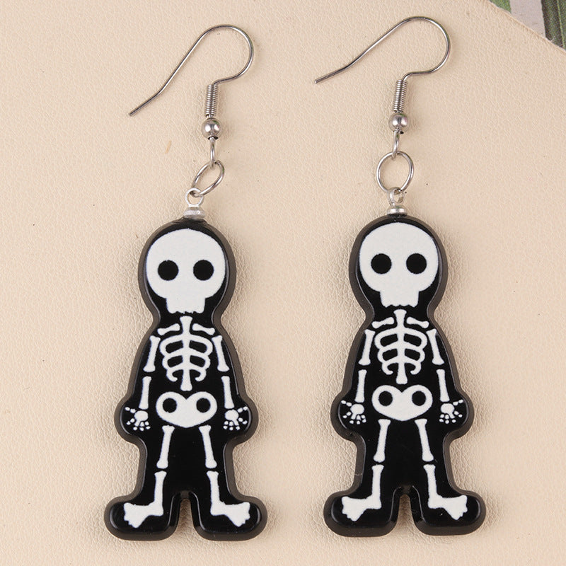 Wholesale Halloween Horror Spider Ghost Acrylic Earrings